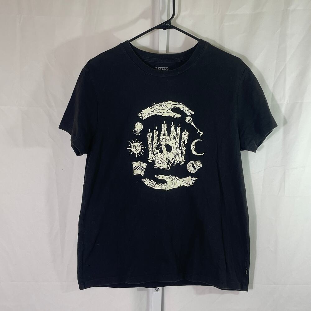 Vans Full Circle Boyfriend Tee - Women Size M - Black and White